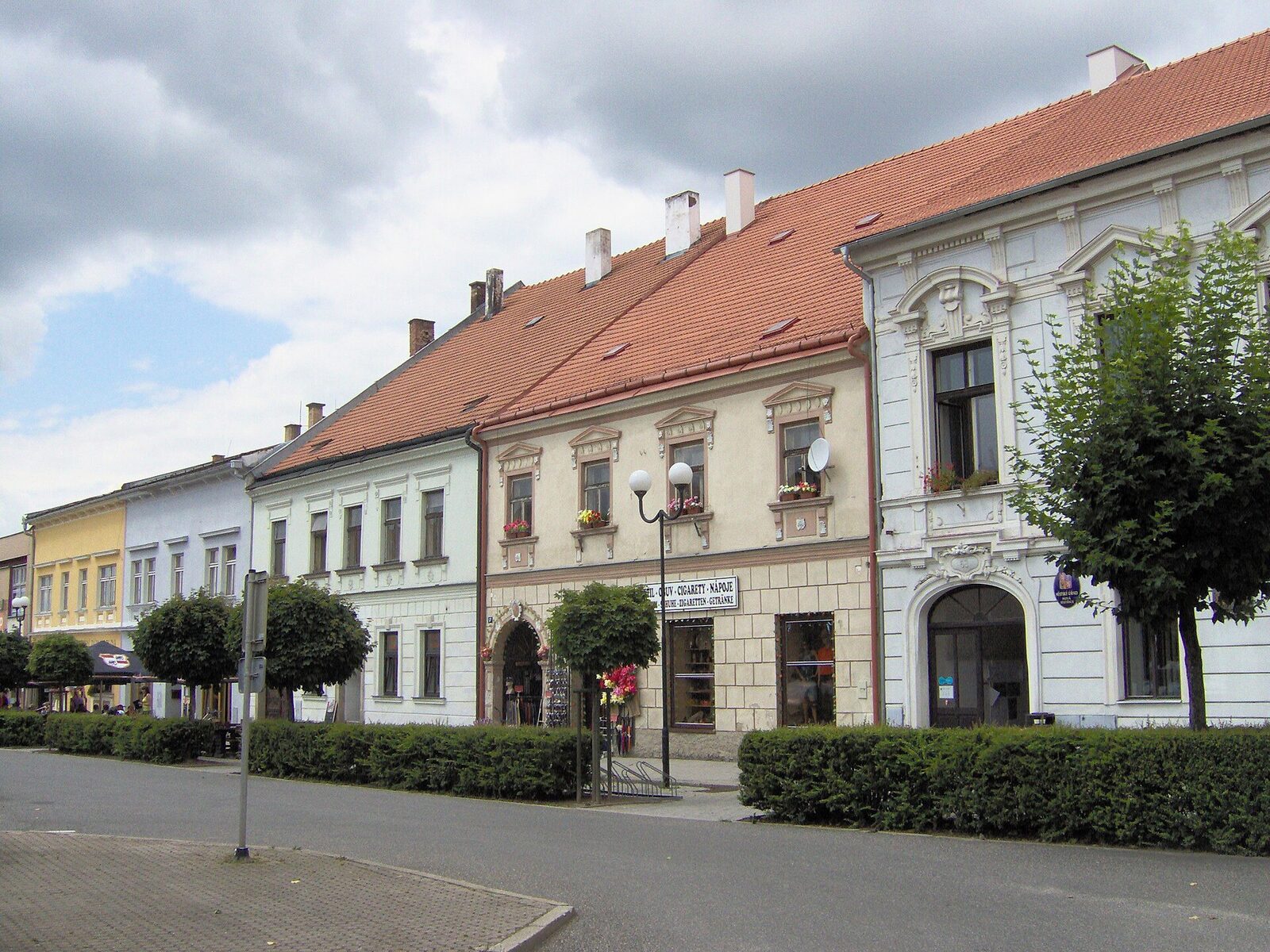 Nová Bystřice — historické měšťanské domy v centru města