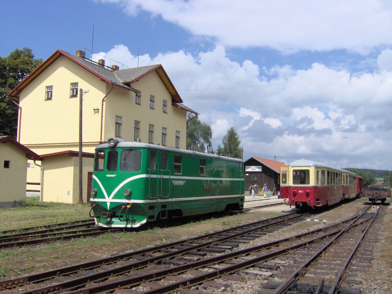 Nová Bystřice — historické nádraží úzkokolejky